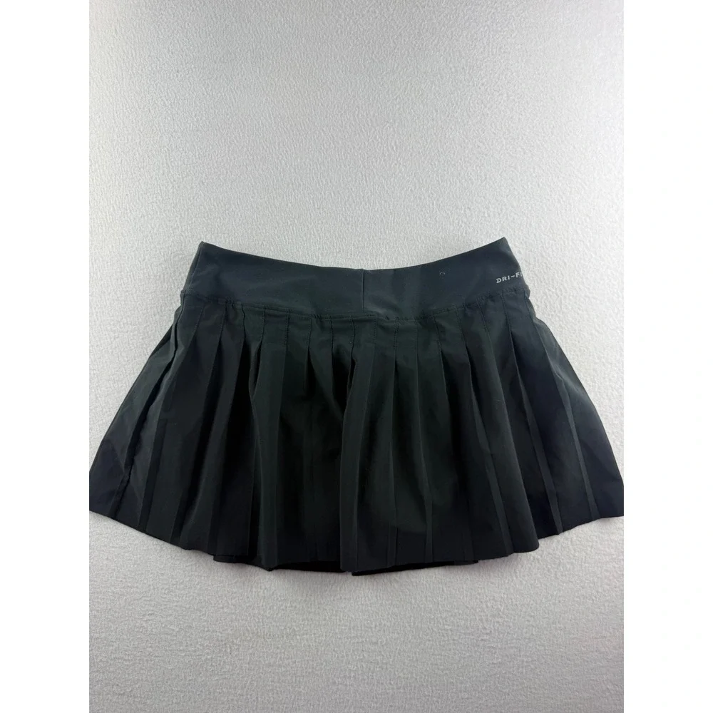 Nike Dri-FIT Women Black Pleated Tennis Skirt Skort Athletic Size M 517910-1/2